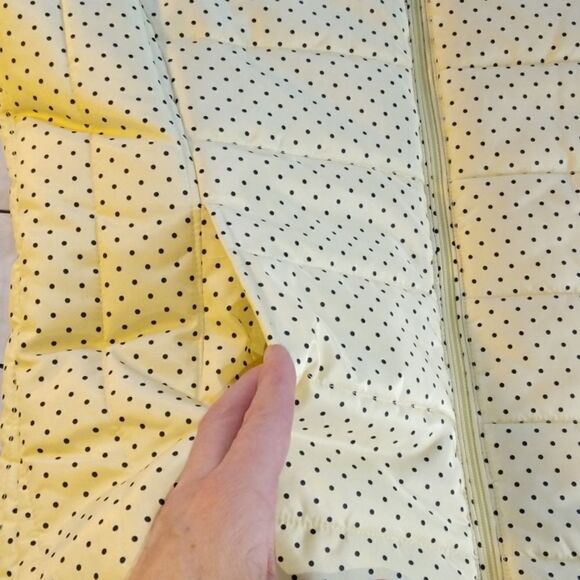 Women's Polka-dot Printed Puffer Vest Jacket Coat - Picture 3 of 8